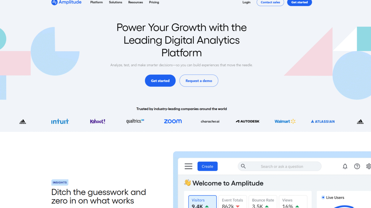 Amplitude Homepage