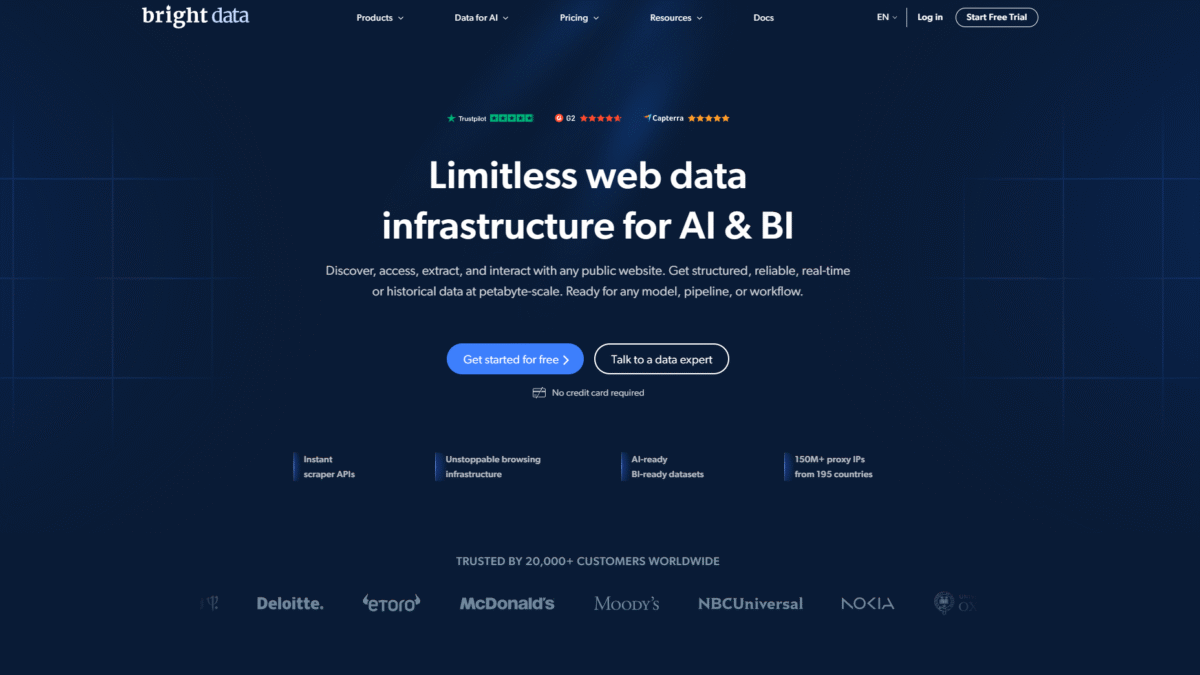 Bright Data Homepage