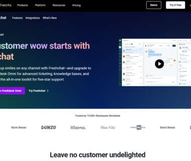 Freshchat Homepage