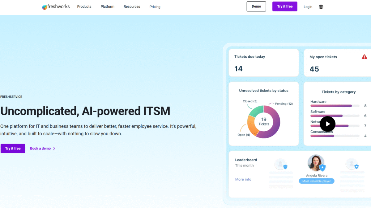 Freshservice Homepage
