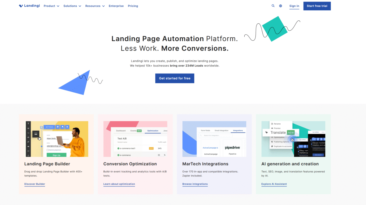 Landingi Homepage