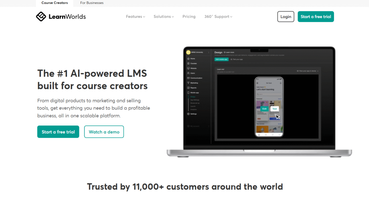 LearnWorlds Homepage