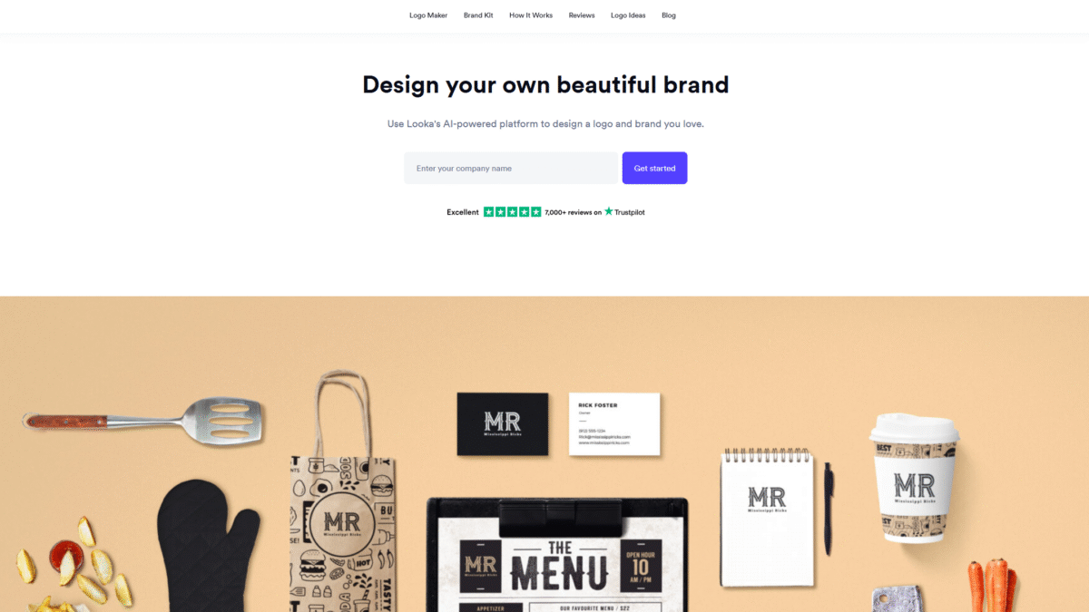 Looka Homepage