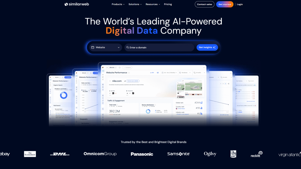 Similarweb Homepage