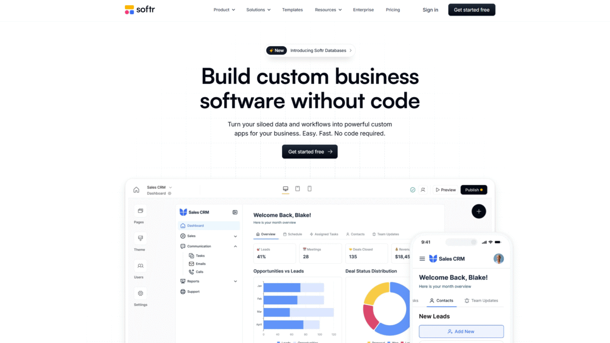 Softr Homepage