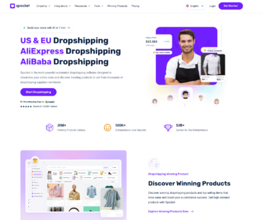 Spocket Homepage