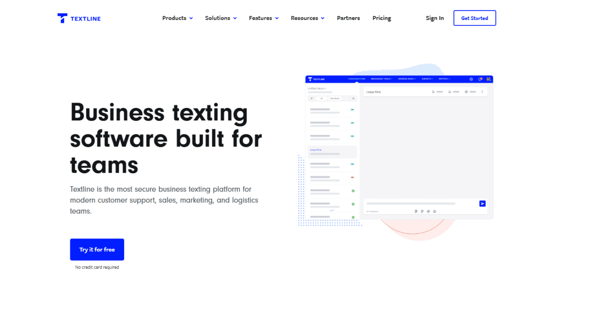 Textline Homepage