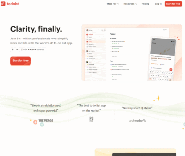 Todoist Homepage