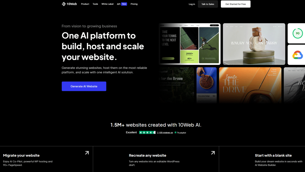 10Web Homepage