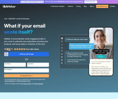AWeber Homepage