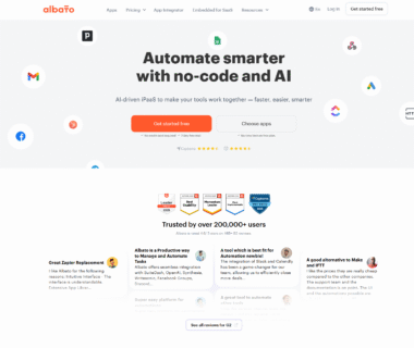 Albato Homepage