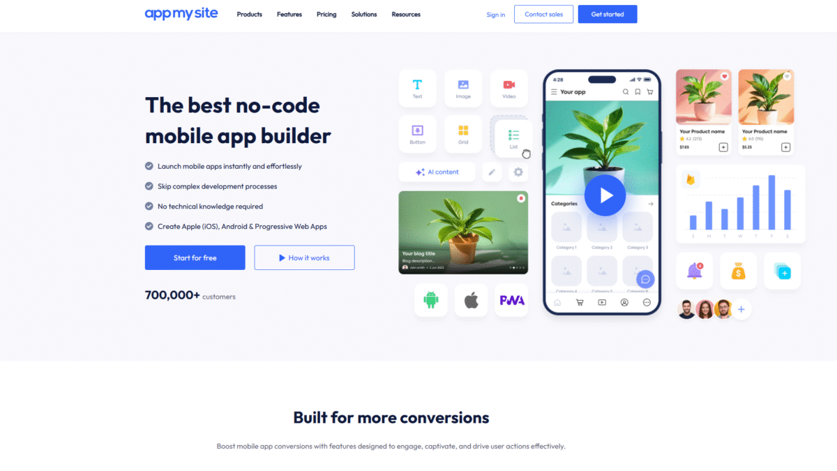 AppMySite Homepage