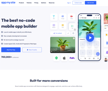 AppMySite Homepage