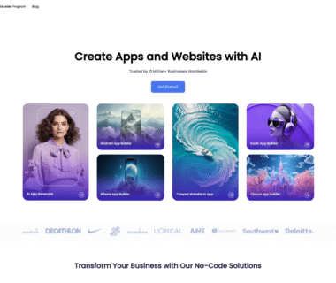 Appy Pie Homepage