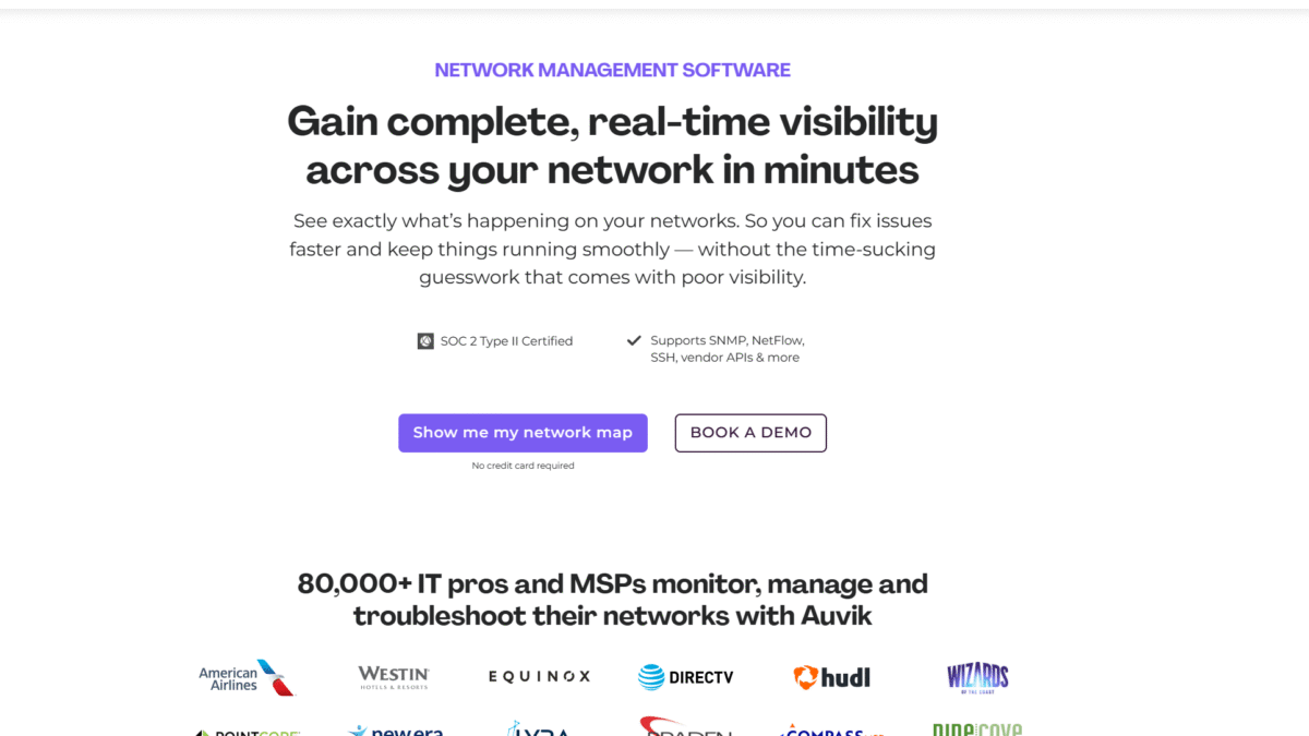 Auvik Homepage