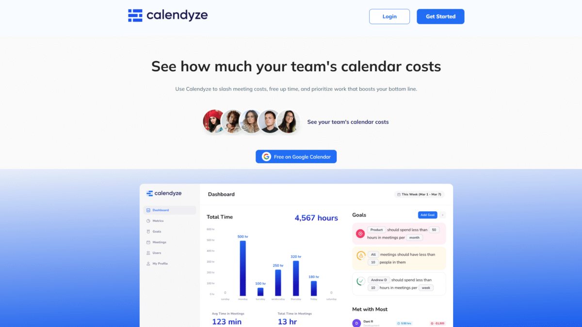 Calendyze Homepage