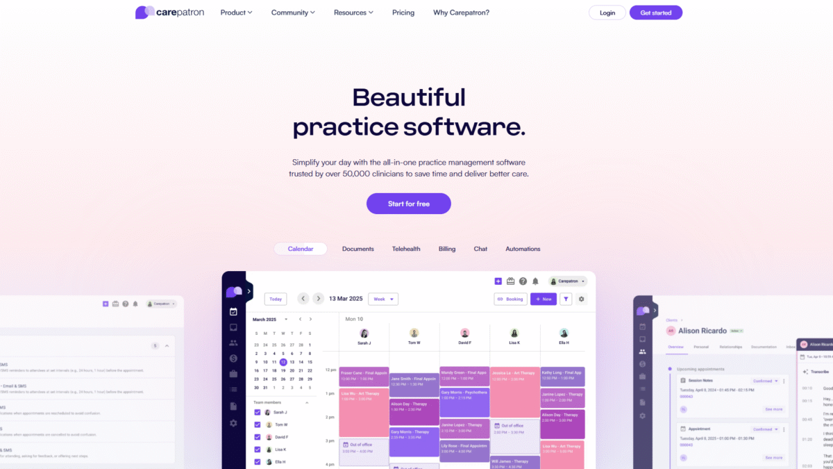Carepatron Homepage