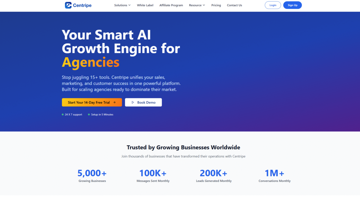 Centripe Homepage