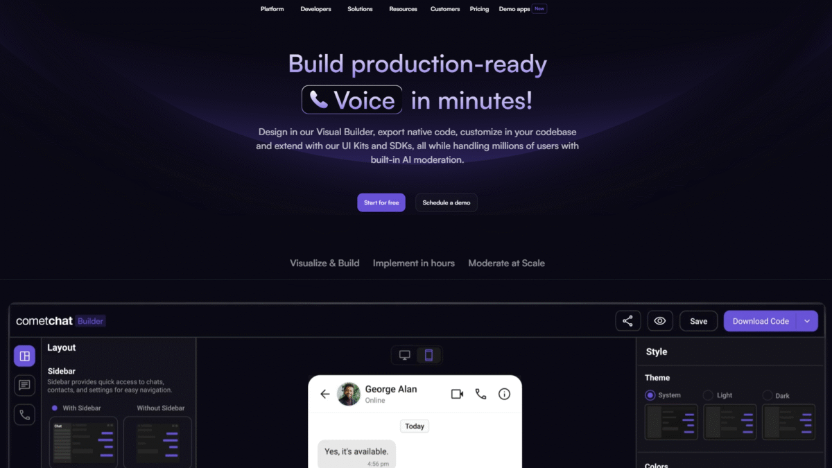 CometChat Homepage