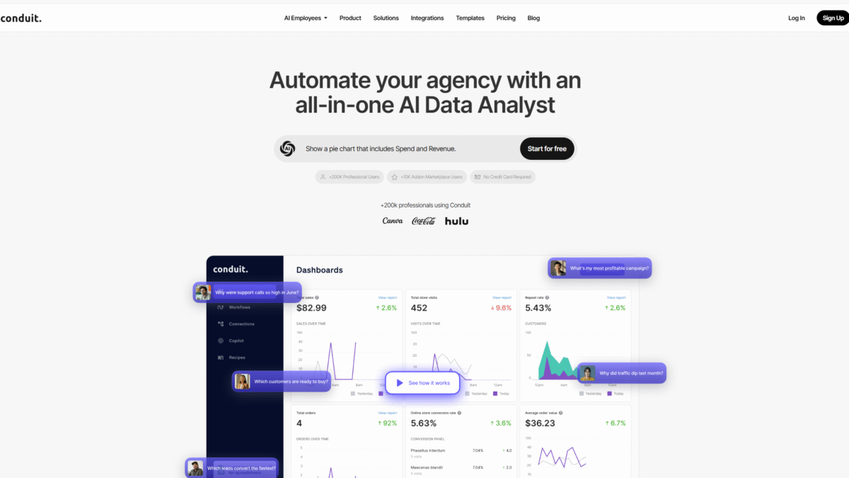 Conduit AI Homepage