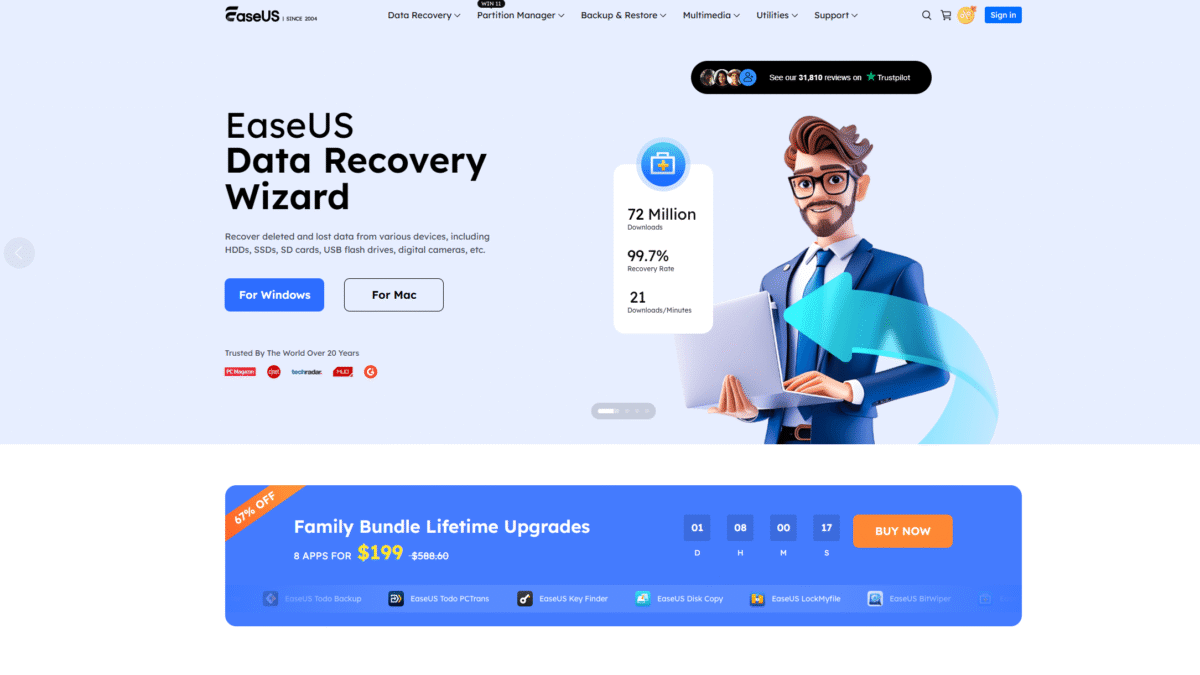 EaseUS Homepage