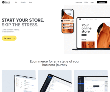 Ecwid Homepage