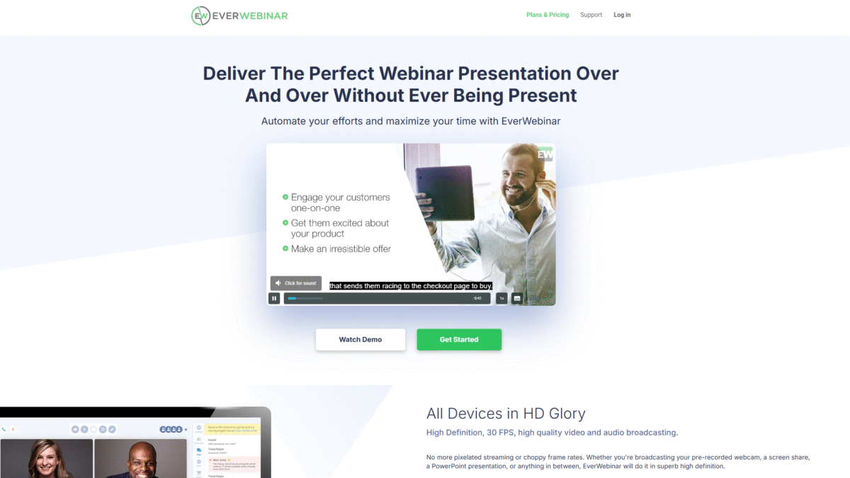 EverWebinar Homepage