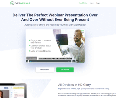 EverWebinar Homepage