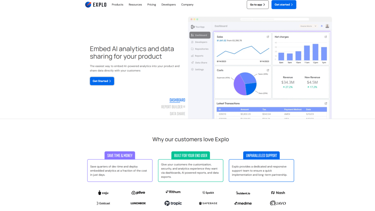 Explo Homepage