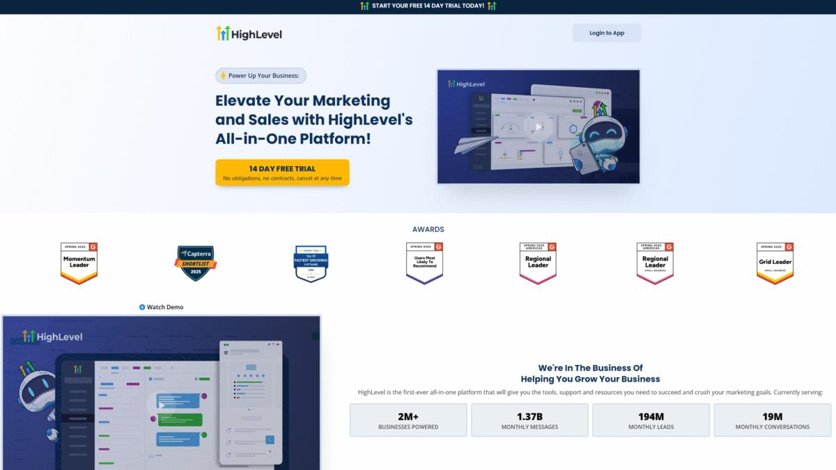 GoHighLevel Homepage