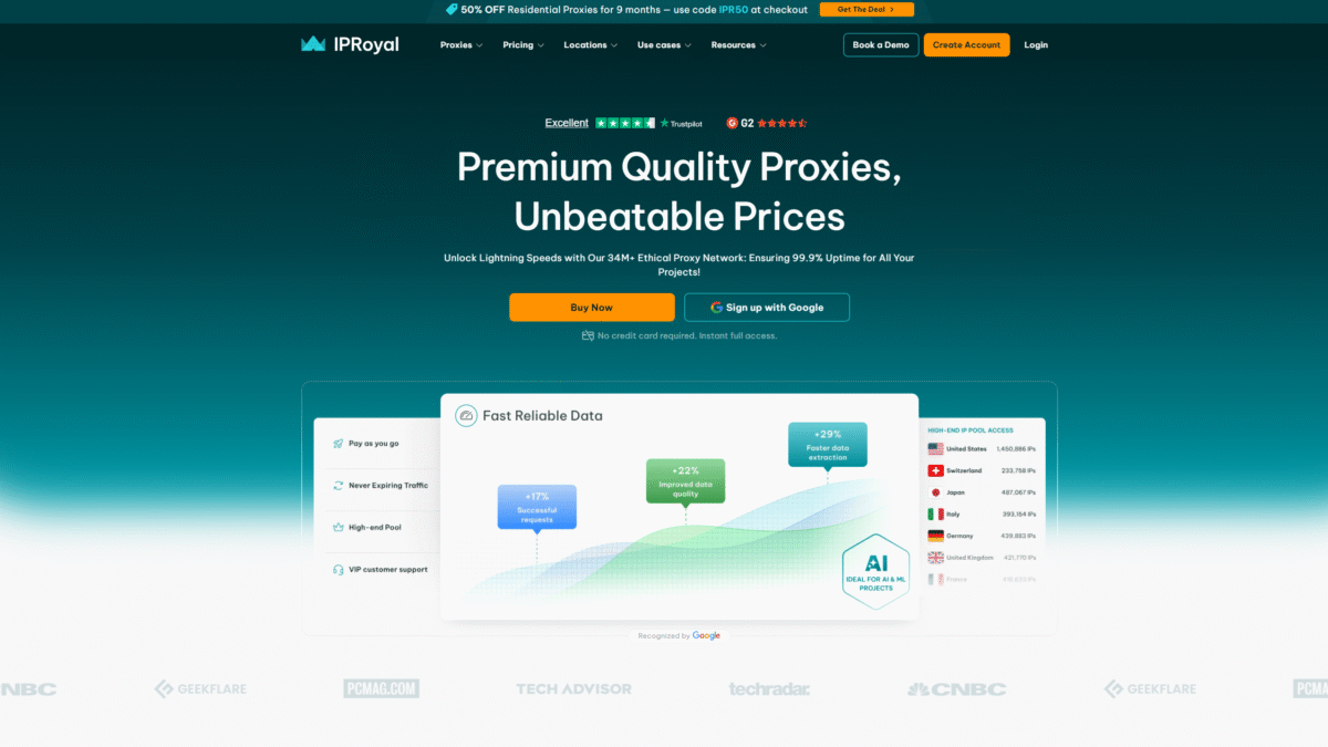 IPRoyal Homepage