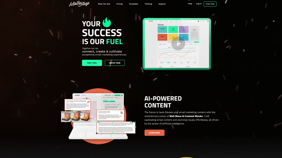 Mail Blaze Homepage