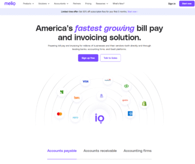 Melio Homepage