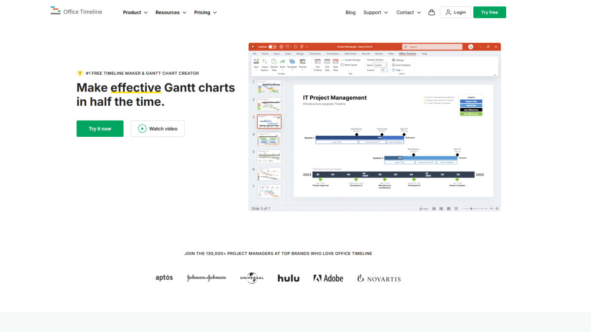 Office Timeline Homepage