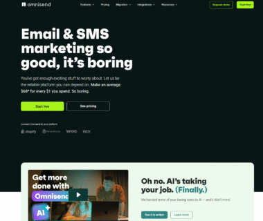 Omnisend Homepage