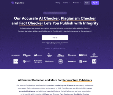 Originality AI Homepage