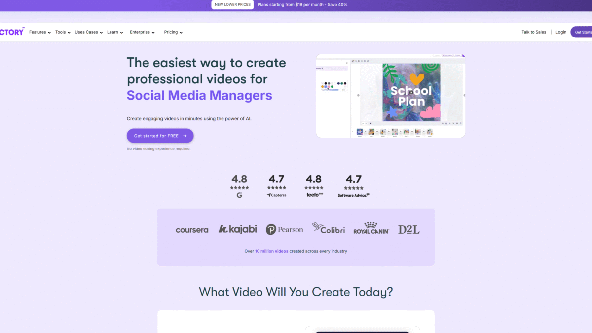 Pictory Homepage