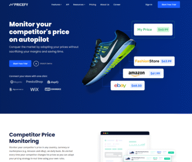 Pricefy Homepage