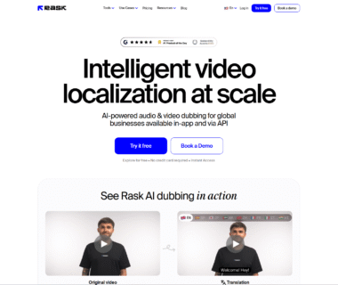 Rask AI Homepage