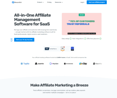 Rewardful Homepage