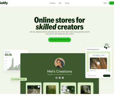 Sellfy Homepage