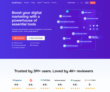 Sendpulse Homepage