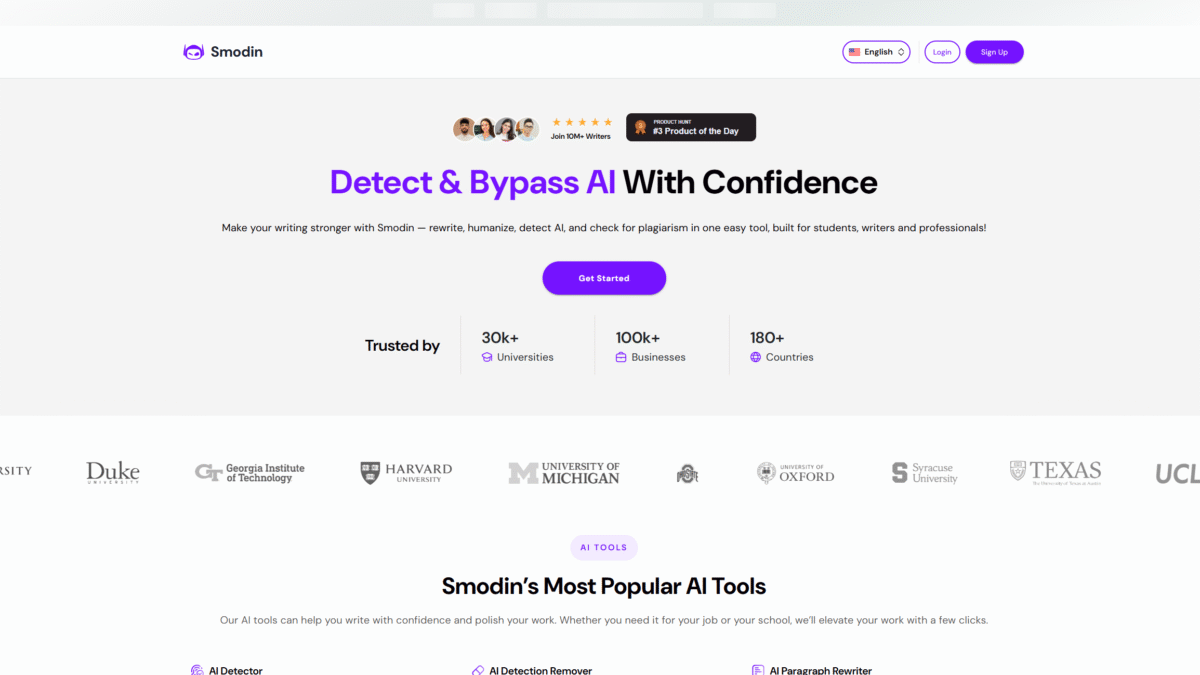 Smodin Homepage