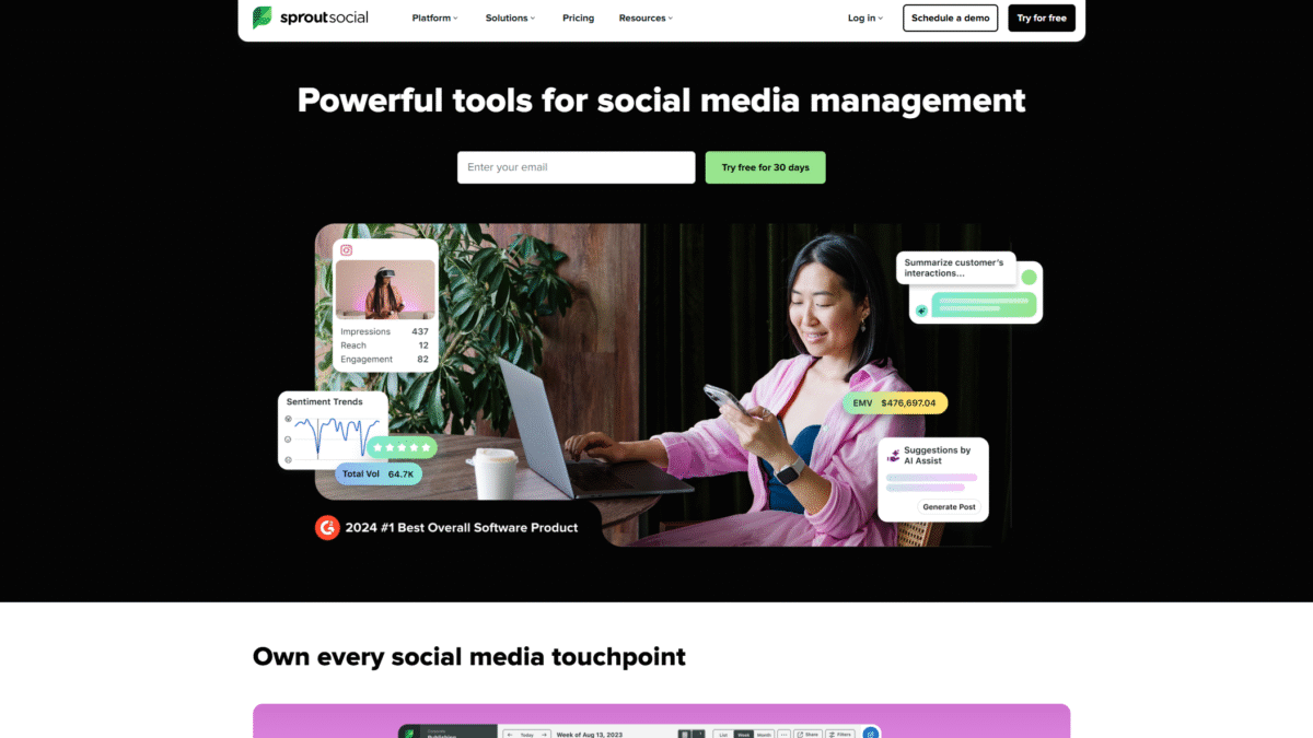 Sprout Social Homepage