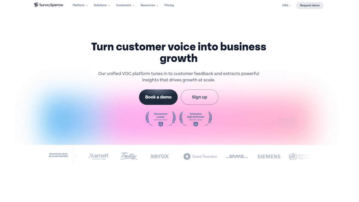 SurveySparrow Homepage