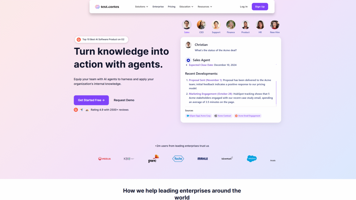 TextCortext Homepage