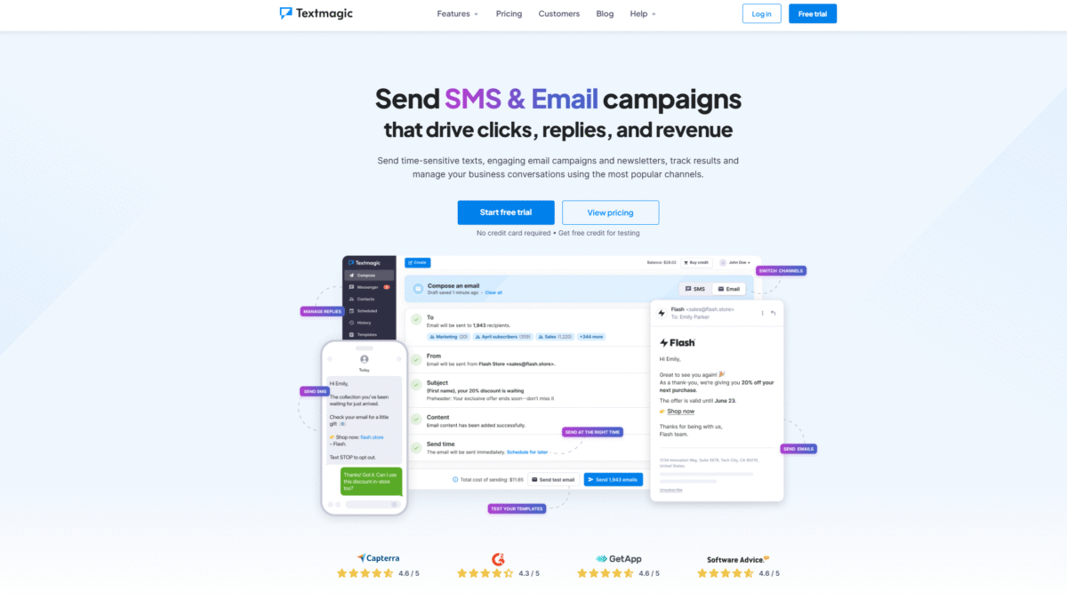 Textmagic Homepage