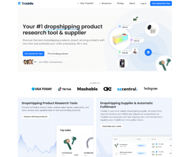 Tradelle Homepage