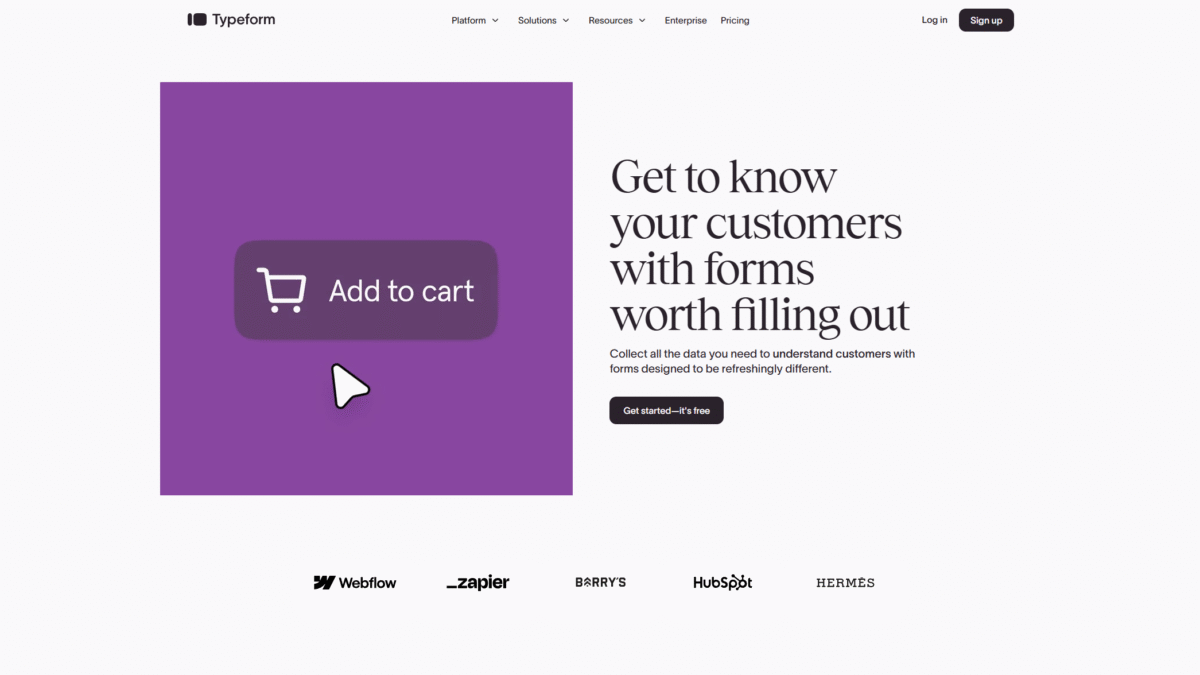 Typeform Homepage