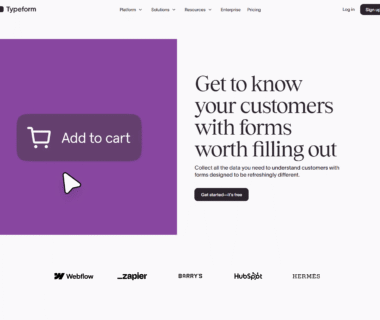 Typeform Homepage